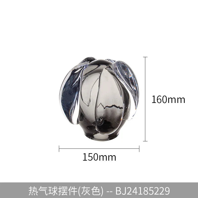 Afralia™ Glass Vase Hot Air Balloon Home Decor Accessory