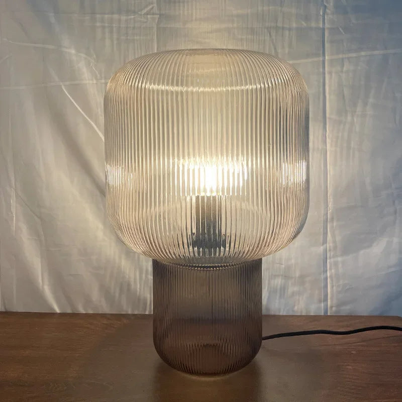 Afralia™ Nordic Glass Table Lamp for Bedroom Living Room Club Mushroom Lamp