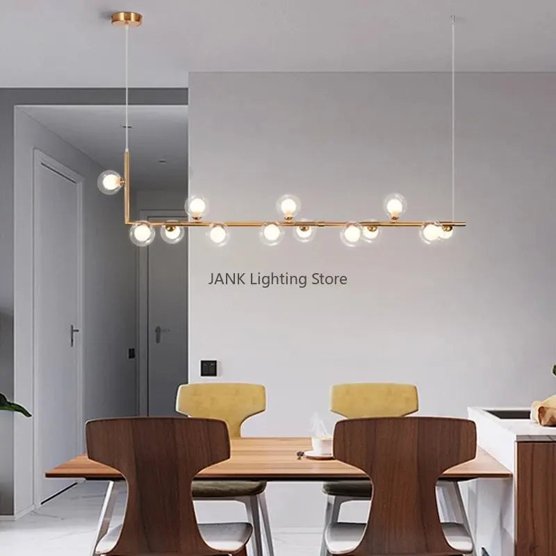 Afralia™ Double Glass Shade Pendant Light: Nordic Minimalist Design, LED Lamp for Living Room, Restaurant