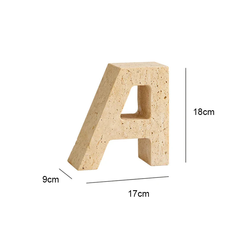 Afralia™ Marble Bookends with A-U Alphabet Design - Heavy Duty Shelf Decor
