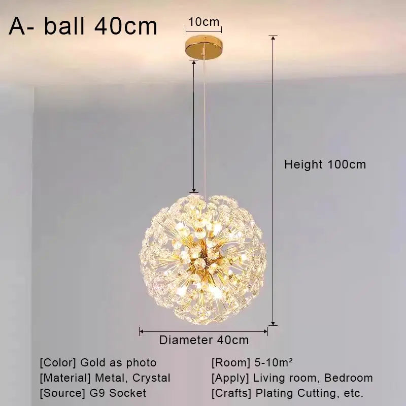 Afralia™ Crystal LED Ceiling Pendant Chandelier for Home Decoration and Lighting
