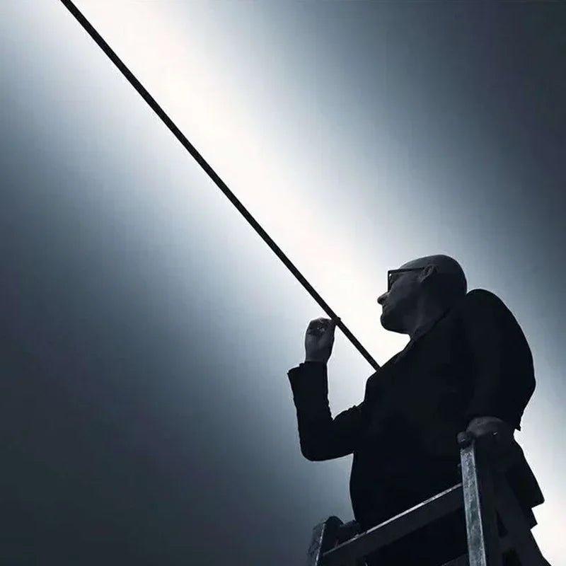 Afralia™ Skyline LED Chandelier: Black White RGB Colorful Strips Wall Lamp for Living Bedroom Bar