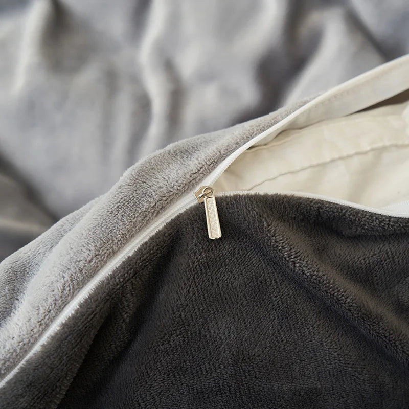 Afralia™ Milk Velvet Plush Comforter Cover for Autumn & Winter