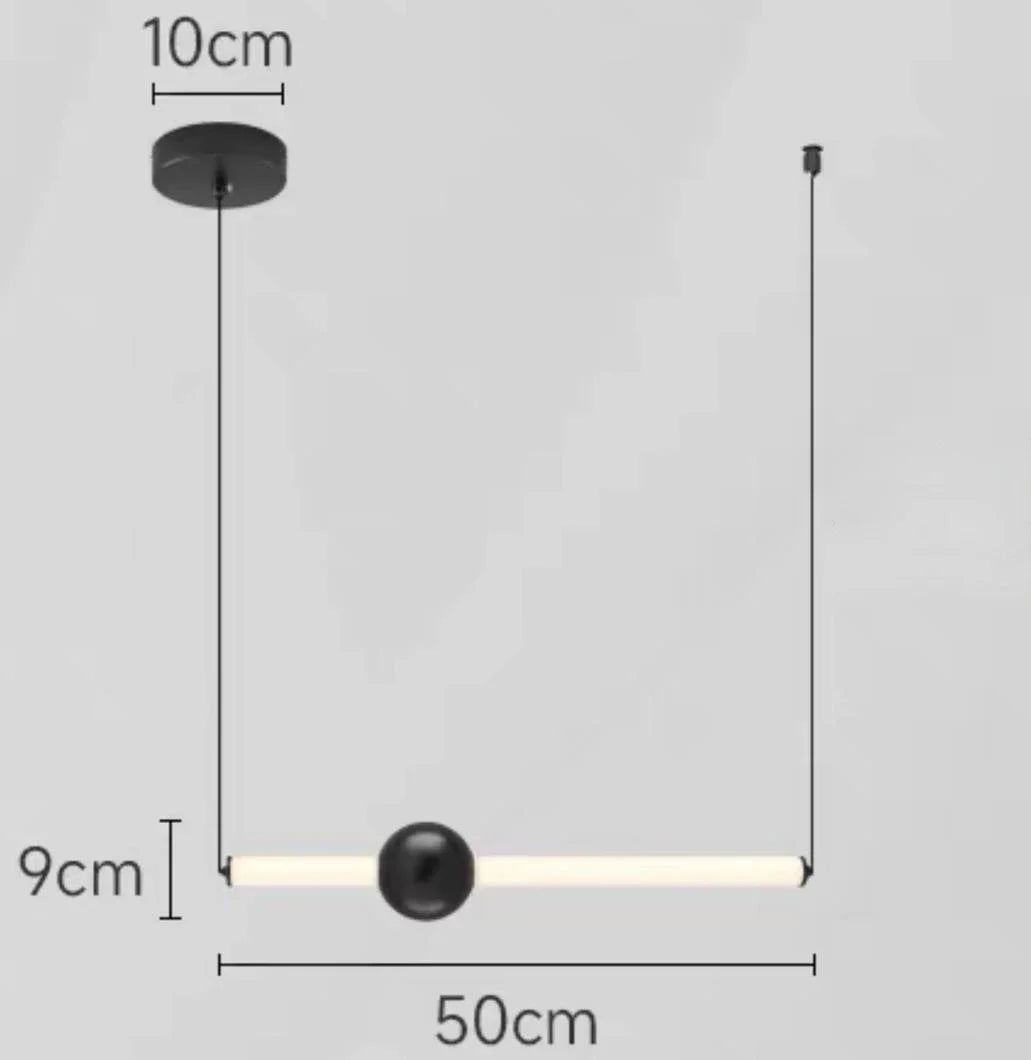 Afralia™ Glass Rod Pendant Light - Modern Long Hanging Lamp for Living Room, Bedroom & Shop