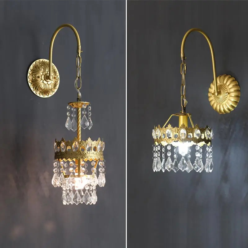Afralia™ Copper Crystal Chandelier: Modern Nordic LED Lighting for Home Decor