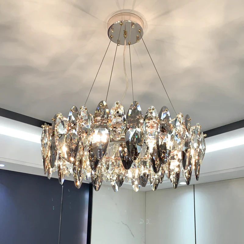 Afralia™ Luxury Crystal Light Chandelier: High-End Nordic Kitchen Living Room Home Decor