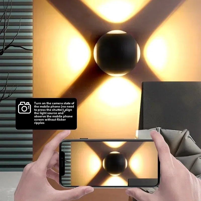 Afralia™ Round LED Outdoor Wall Lamp for Porch and Walkway