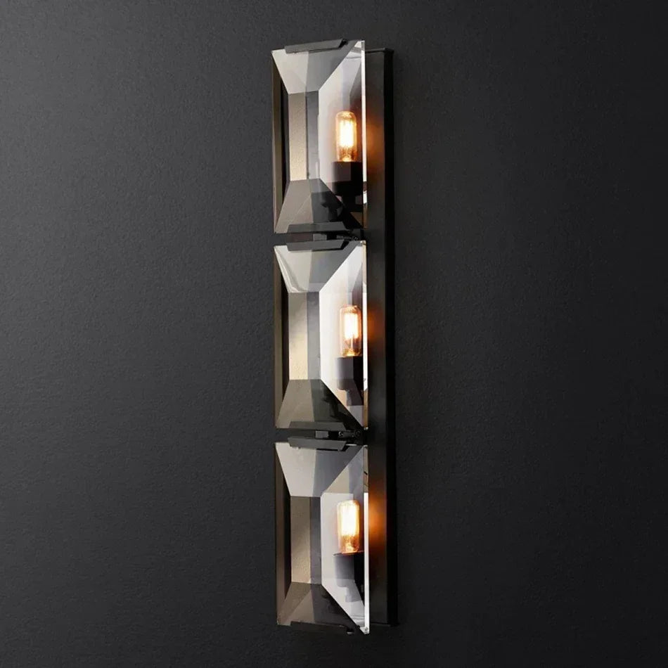 Afralia™ Crystal LED Wall Sconces - Retro Style Bedroom Living Room Wall Lamp