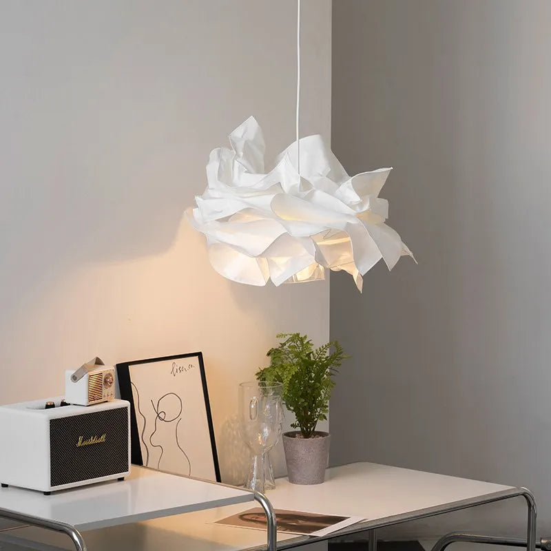 Afralia™ Minimalist White Chandelier Lighting for Indoor Home Bedroom Living Room