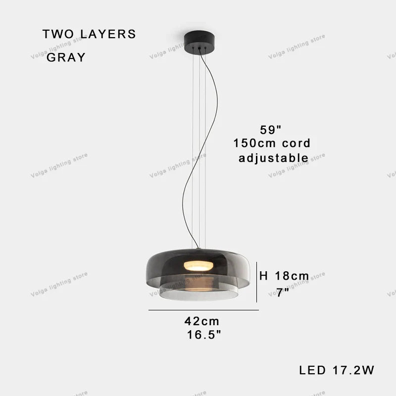 Afralia™ Nordic Glass Pendant Lights - Dimmable LED Ceiling Lamps for Dining Room