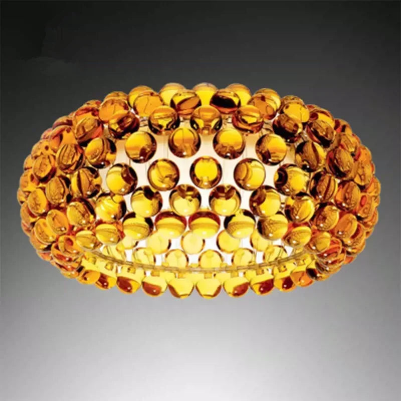 Afralia™ Clear Gold Acrylic Pendant Lights: Modern Living Room Foscarini Caboche Style