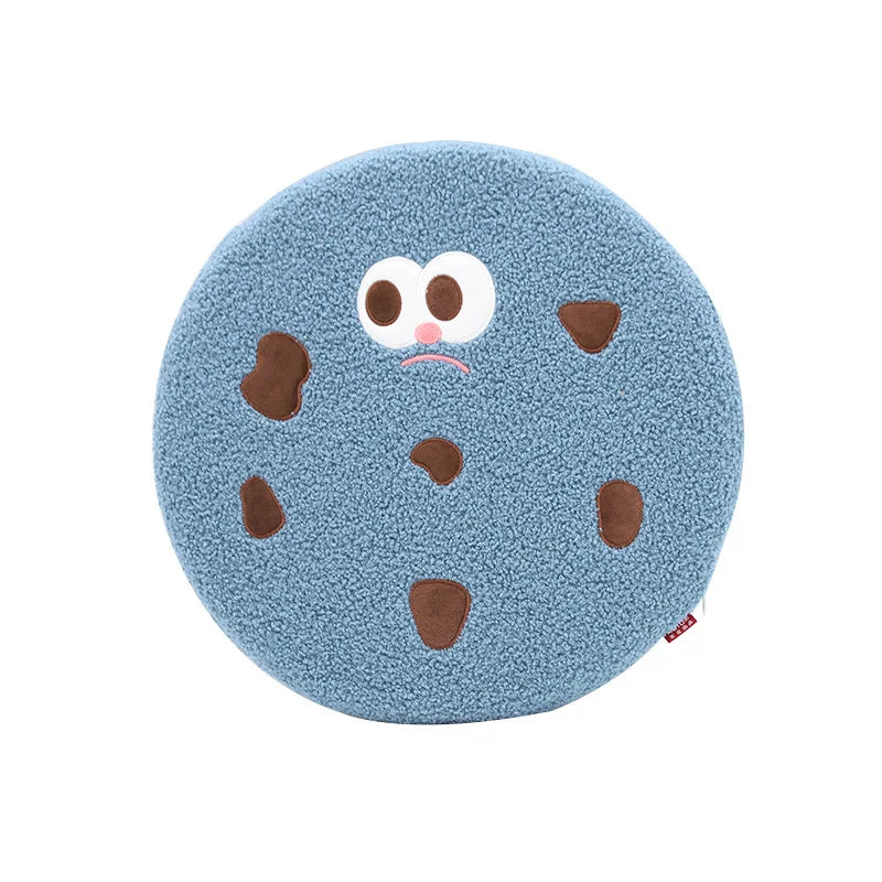 Afralia™ Teddy Hair Memory Foam Office Chair Cushion - Round Seat Pad