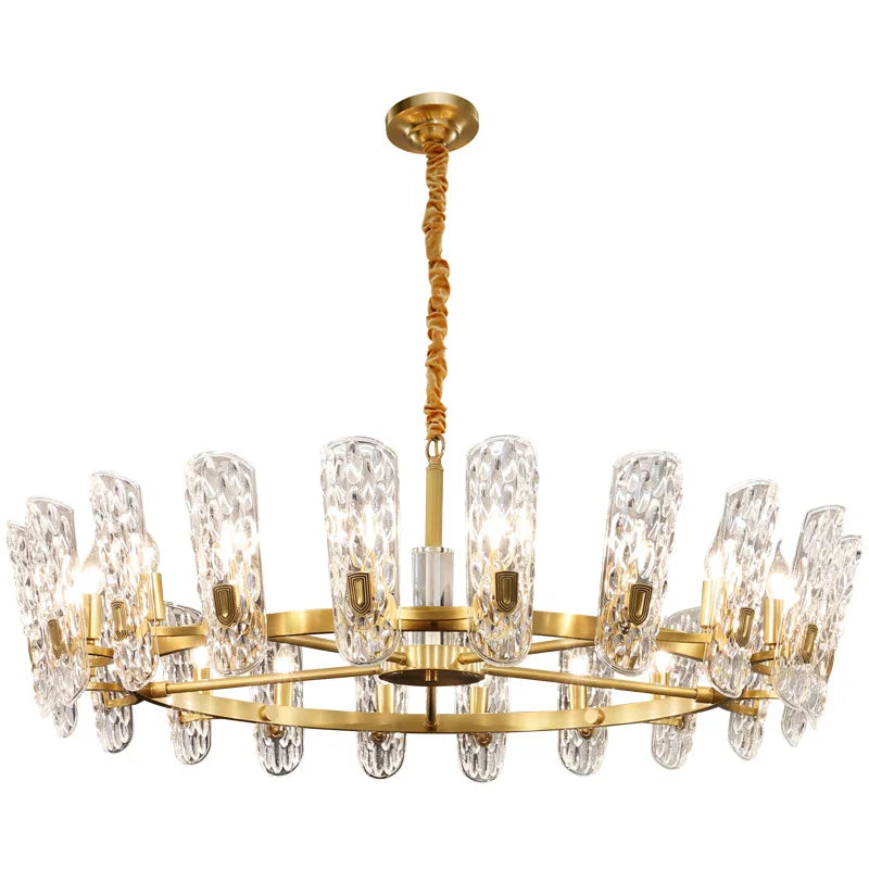 Afralia™ Glass LED Ceiling Chandelier for Living Room Bedroom Restaurant Hotel Kitchen Luxe Lighting