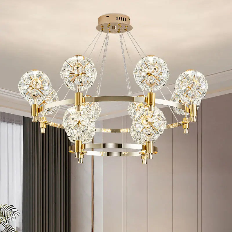 Afralia™ Crystal Chandelier: Dandelion Design for Luxe Living Room, Dining, or Master Bedroom