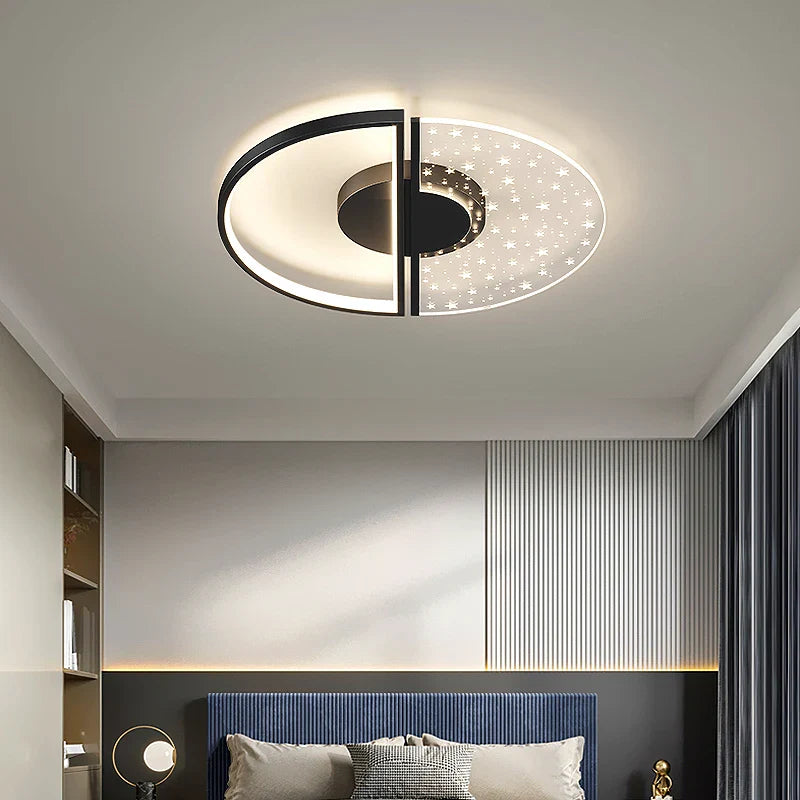 Afralia™ Feather Acrylic LED Chandelier for Bedroom and Living Room Lighting