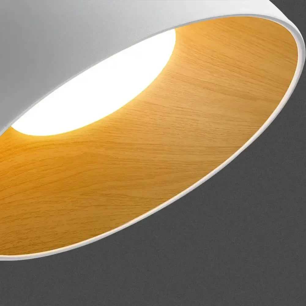 Afralia™ Modern Wood Grain Bedroom Ceiling Lamp