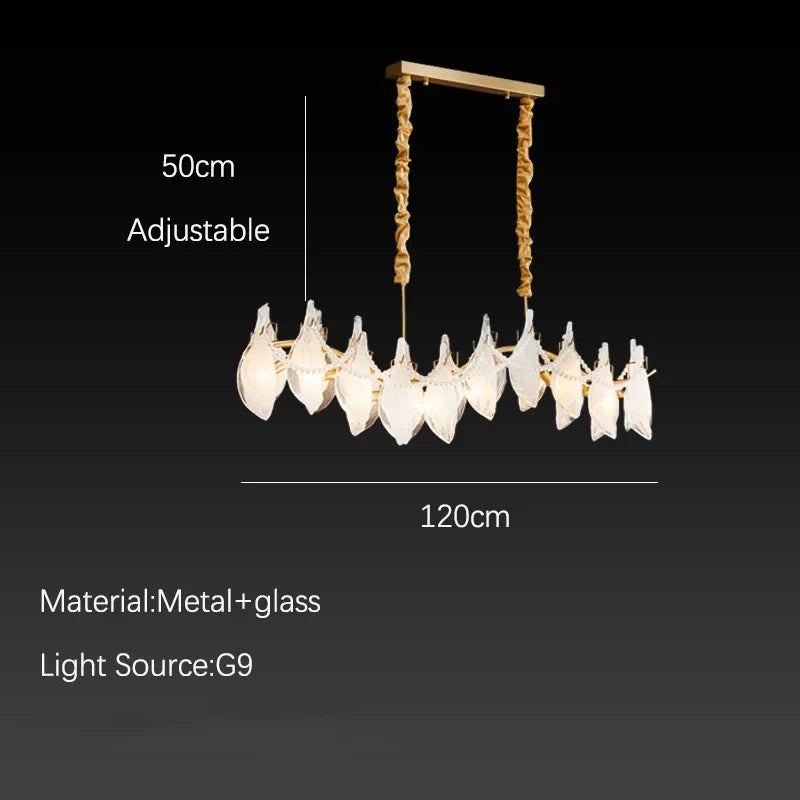 Afralia™ Cloud Mist Glass Chandelier with G9 Light Source - Luxury Home Decoration