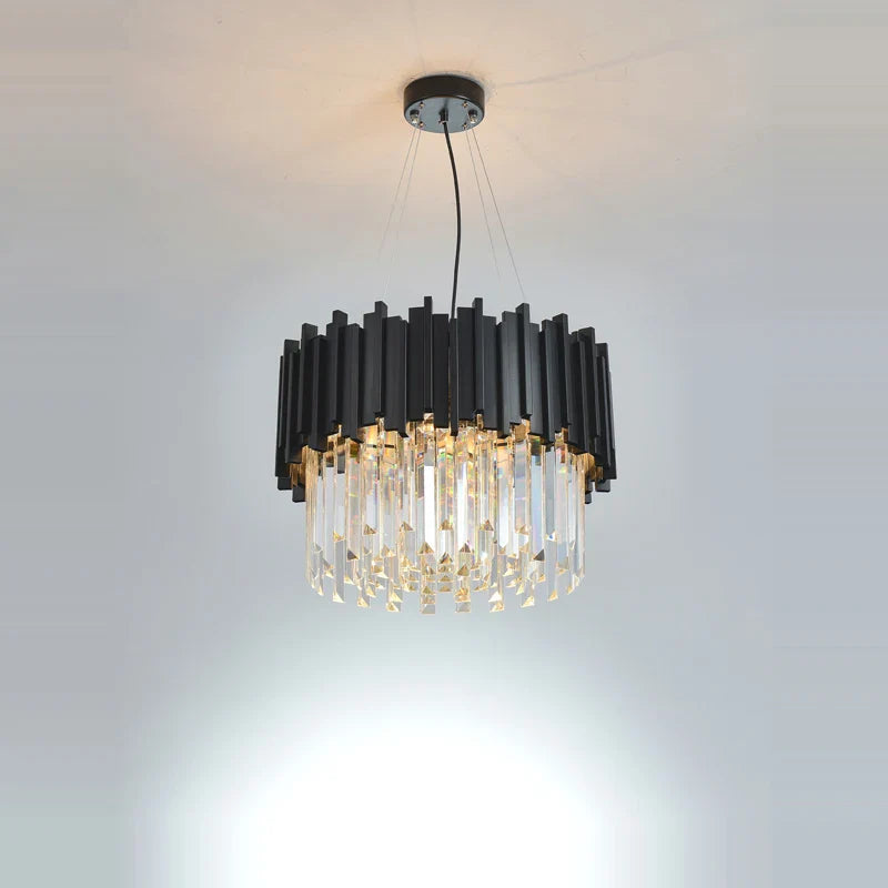 Afralia™ Modern Crystal 4 Tier Chandelier - Gold/Silver - Designer Lighting for Dining Room
