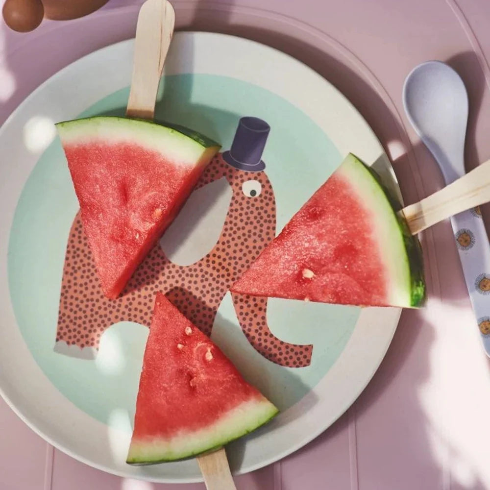 Afralia™ Animal Print Bamboo Fiber Salad Plate Kitchen Tableware