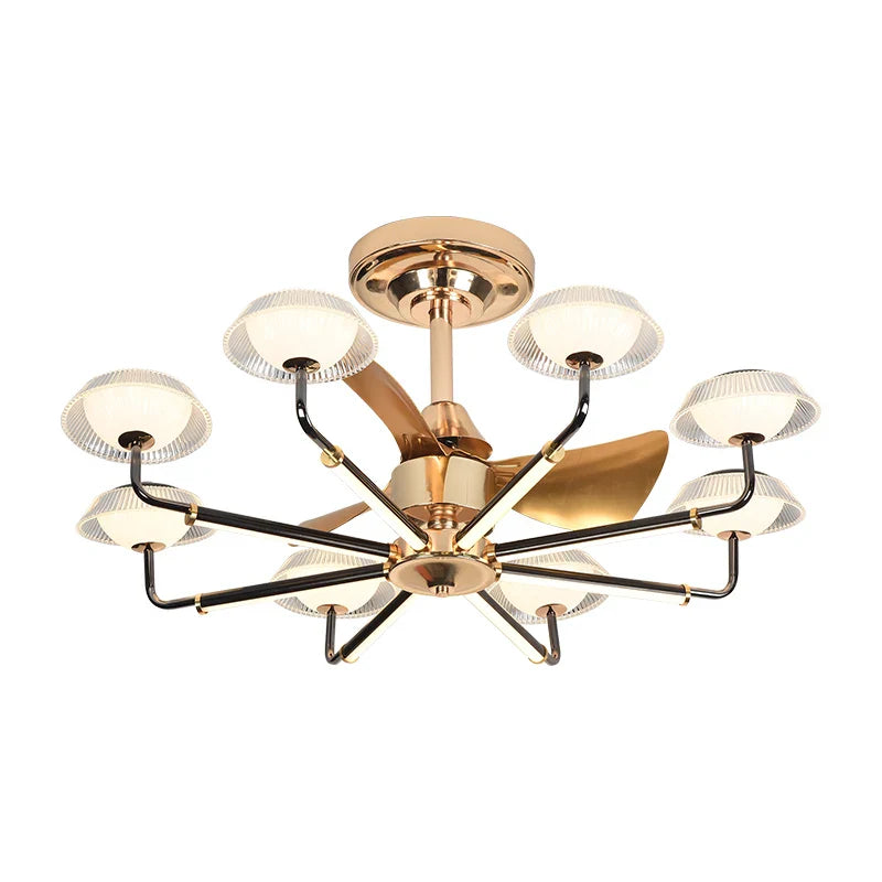 Afralia™ Tropics Fan Light Chandelier: Modern Simple Indoor Ceiling Board Summer Breeze Coastal Design