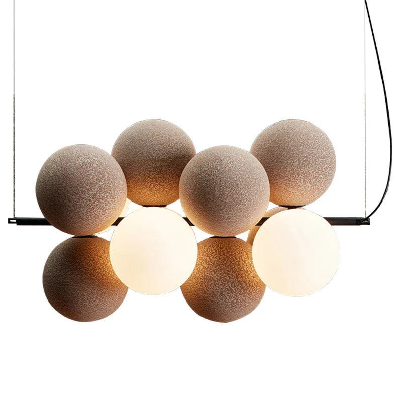 Afralia™ Flannelette Ball Chandelier for Dining Bedroom Study Tea Room