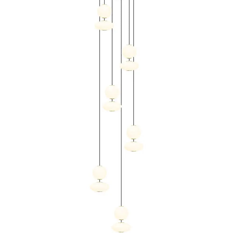 Afralia™ Nordic Modern Duplex Villa Chandelier Long Pendant Lights