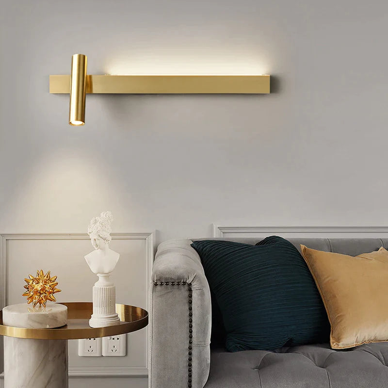 Afralia™ Copper Wall Light Nordic Style for Bedroom Bedside, Modern Minimalist Design