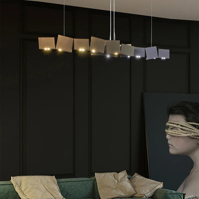 Afralia™ Box Shape Pendant Light for Dining Table Bar Kitchen Island Decor