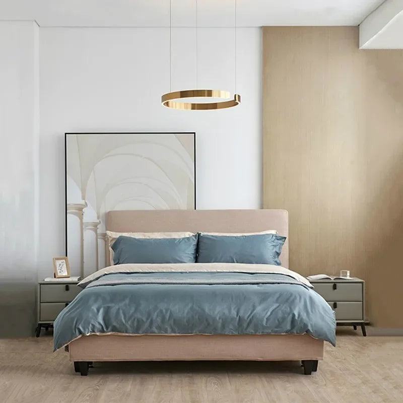 Afralia™ Gold LED Chandelier: Modern Hanging Light for Dining Room & Bedroom