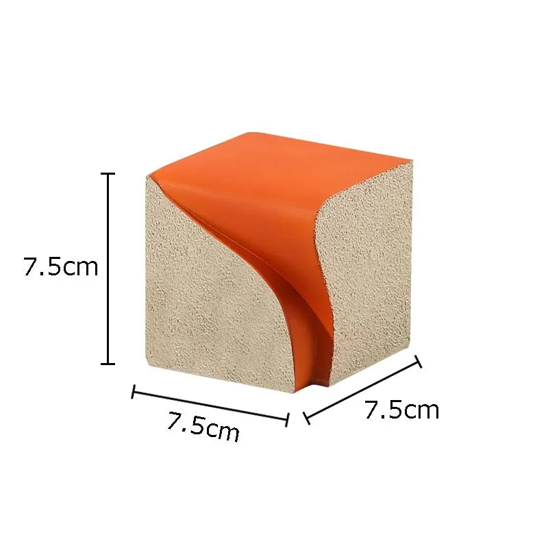 Afralia™ Geometric Resin Block Abstract Sculpture Desk Decoration Ornaments Cube Aesthetic Artwork