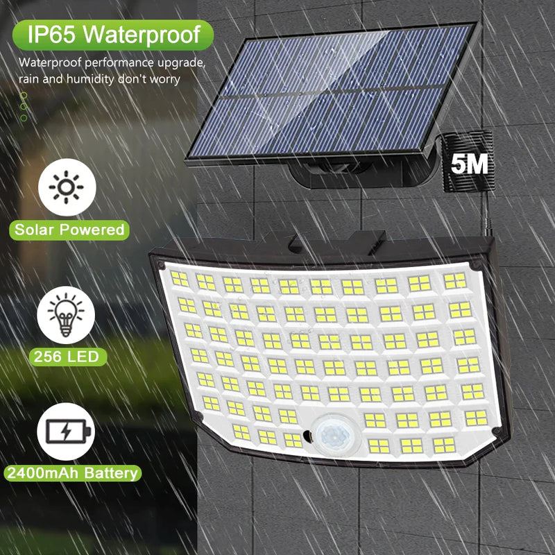 Afralia™ Solar Flood Light: Super Bright Outdoor LED with Remote, IP65 Waterproof Wall Lamp