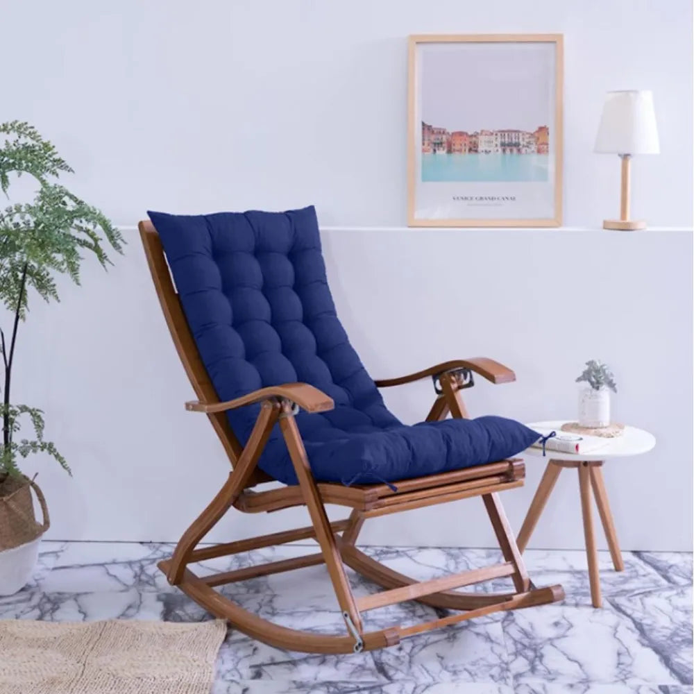 Afralia™ Rocking Chair Cushion with Ties Overstuffed Tufted Pillow for Indoor Outdoor Comfort.