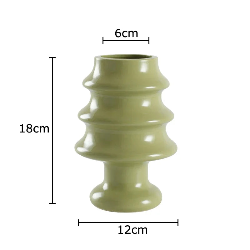 Afralia™ Xmas Tree Ceramic Vase for Table Decoration and Flowers Arrangement