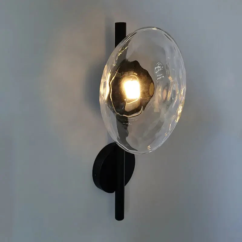 Afralia™ LED Glass Wall Sconce for Living Room Background Lighting