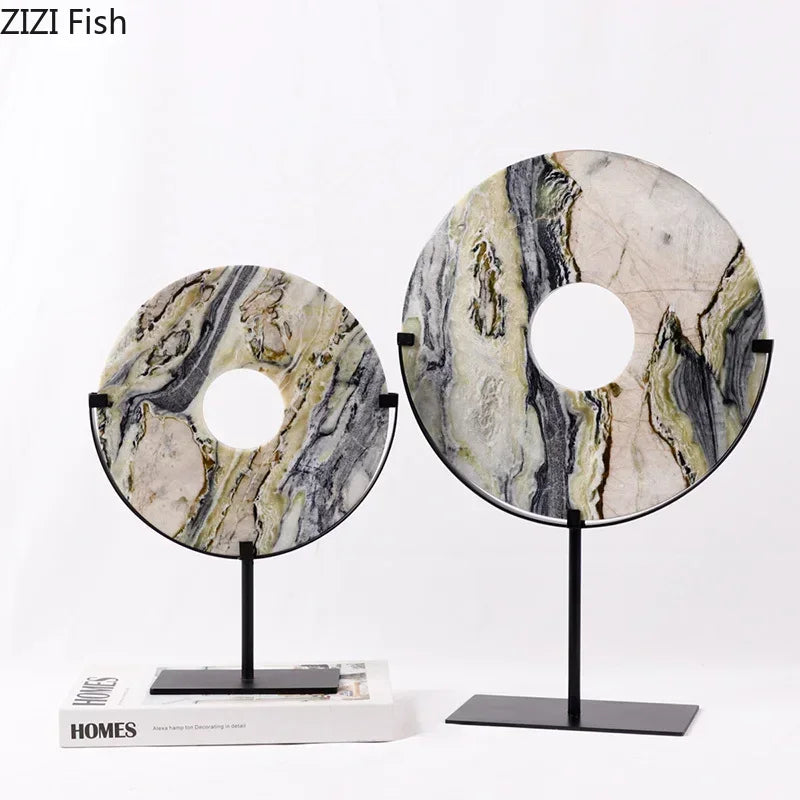 Afralia™ Marble Sculpture Desk Decoration Modern Crafts Home Room Aesthetics Decor