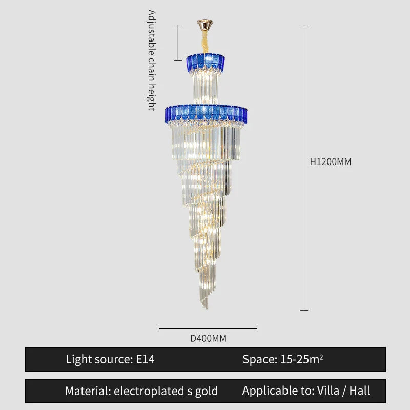 Afralia™ Crystal Chandelier: Elegant Villa Living Room Lighting