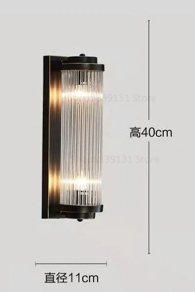 Afralia™ Thin Waisted Glass Wall Light Fixture | LED Crystal Sconce Lights for Home Decor