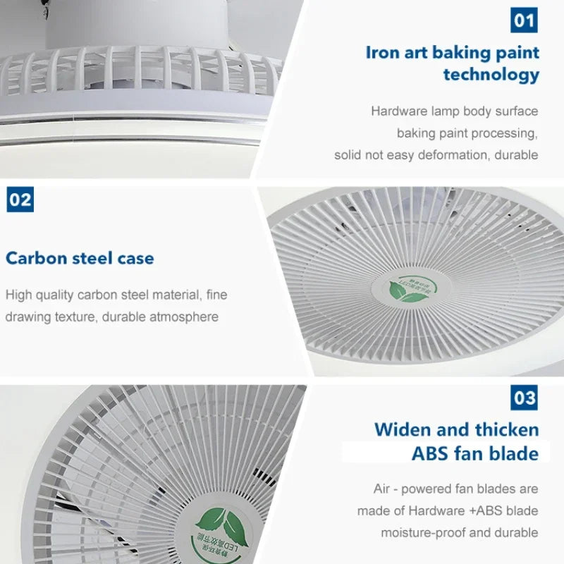 Afralia™ Invisible Blade LED Ceiling Fan with Light