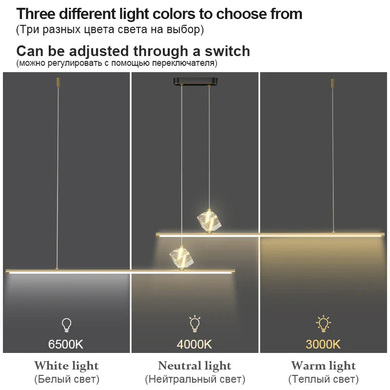 Afralia™ Copper LED Pendant Lights with Remote Control for Dining Room, Kitchen, and Bar