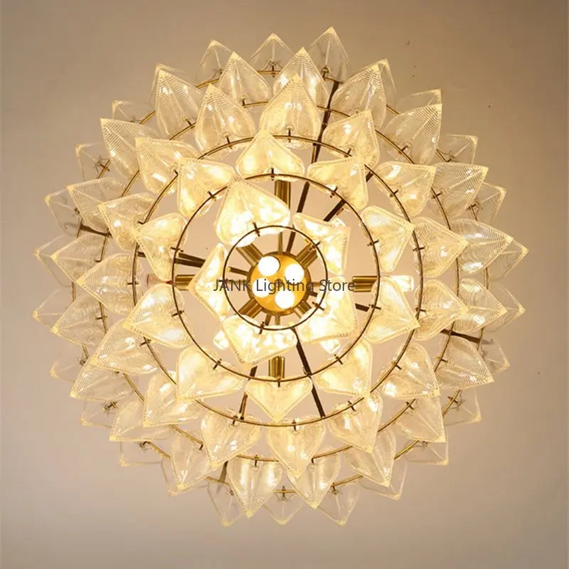 Afralia™ Leaf Glass Pendant Lamp: Modern Luxury Crystal Suspension for Living Room, Restaurant, Bedroom.