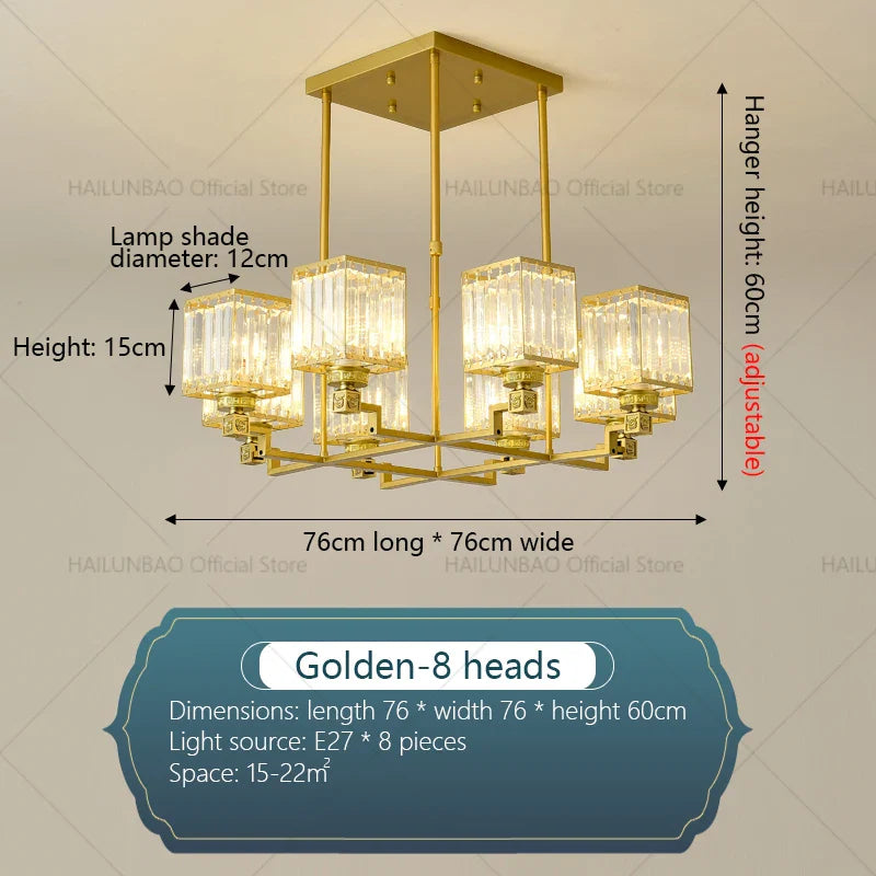 Afralia™ Crystal Chandelier: Modern Light Luxury for Living Room, Bedroom, Restaurant, Villa, Hotel