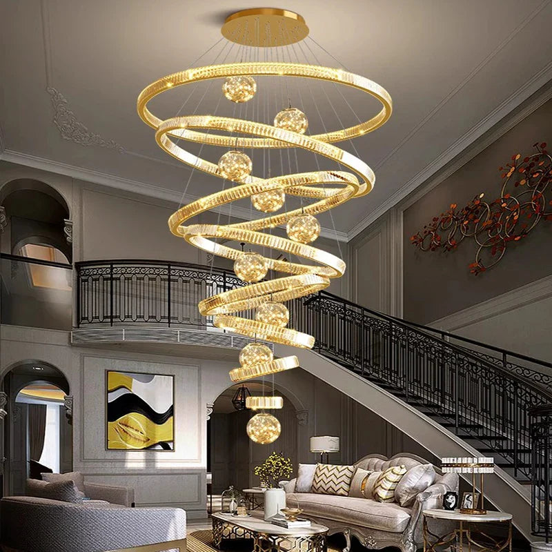 Afralia™ Modern Crystal Chandelier Pendant Light for Living Room Dining Room Interior Lighting