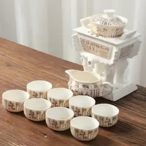 Afralia™ Premium Automatic Kung Fu Tea Set: Home & Office Teaware Gift Box