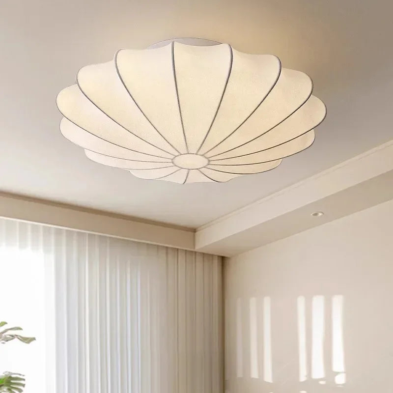 Afralia™ White Cloud Chandelier | Modern Nordic Silk Ceiling Light | LED Indoor Lighting