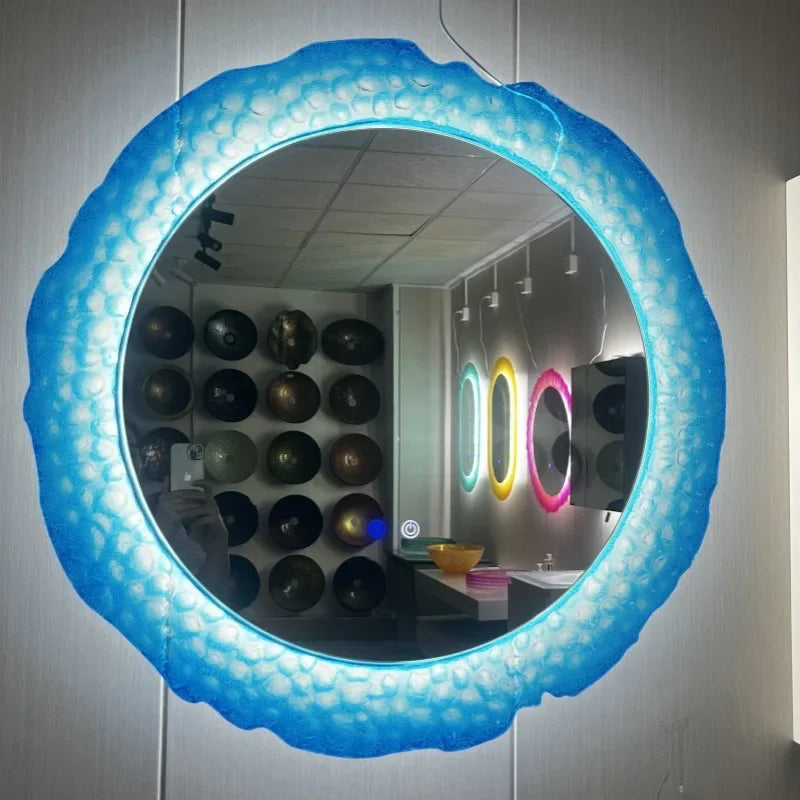 Afralia™ Oval Smart Bathroom Mirror with Fog Removal Lighting - Decorative Vanity Glass Frame