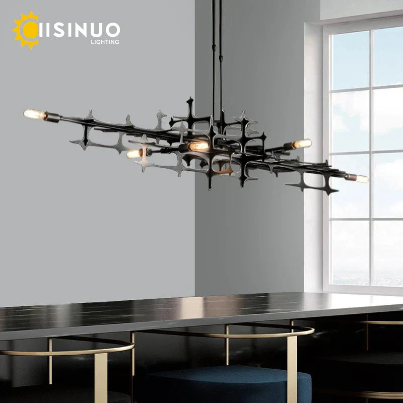 Afralia™ Modern Dimmable Chandelier Pendant Light for Dining Room, Living Room, Kitchen Island