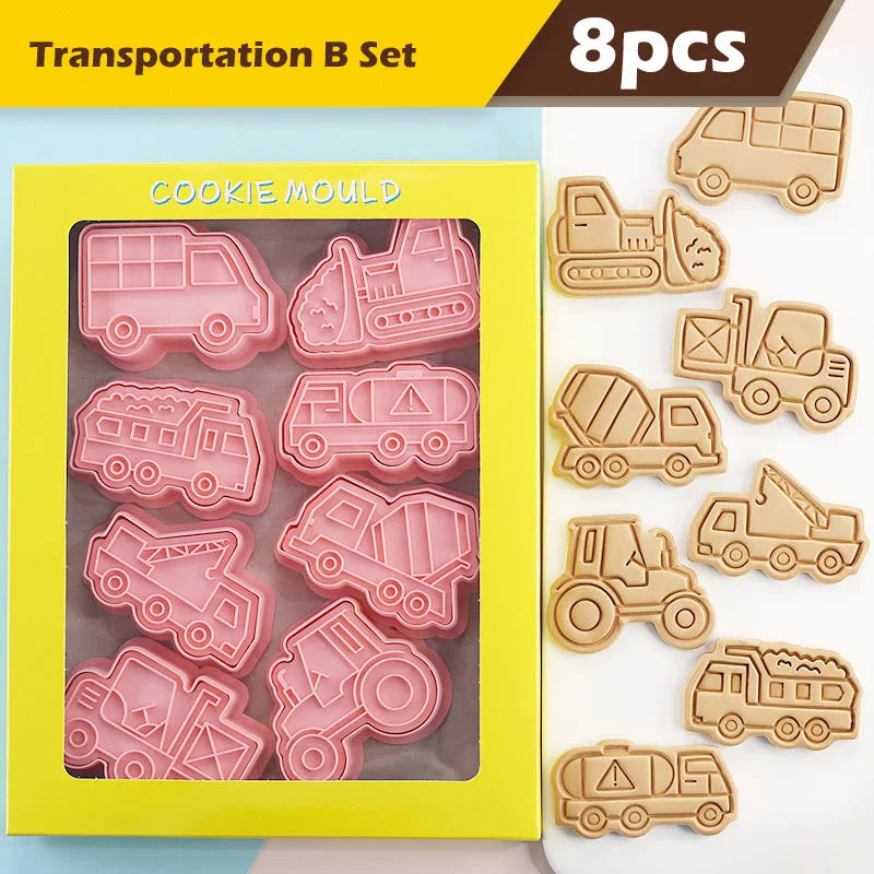 Afralia™ Engineering Truck Cookie Cutters Set