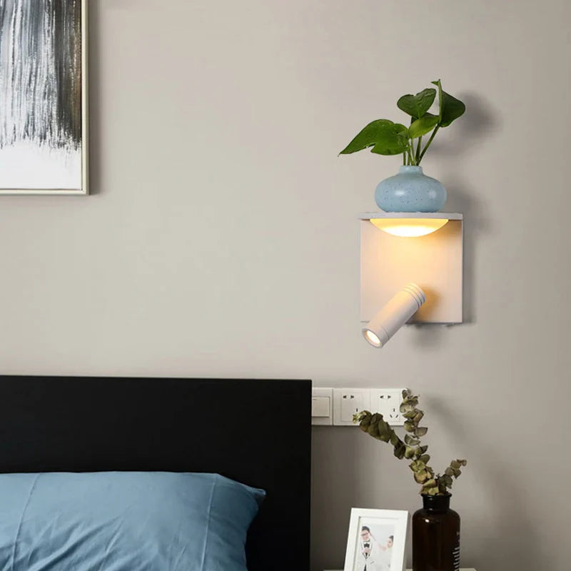 Afralia™ Modern Bedside Wall Lamp with USB Charging and Switch