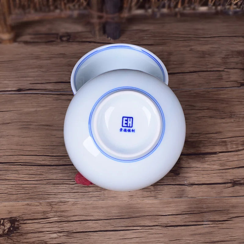 Afralia™ Blue and White Porcelain Rice Bowl - Jingdezhen Ceramic Soup Bowl