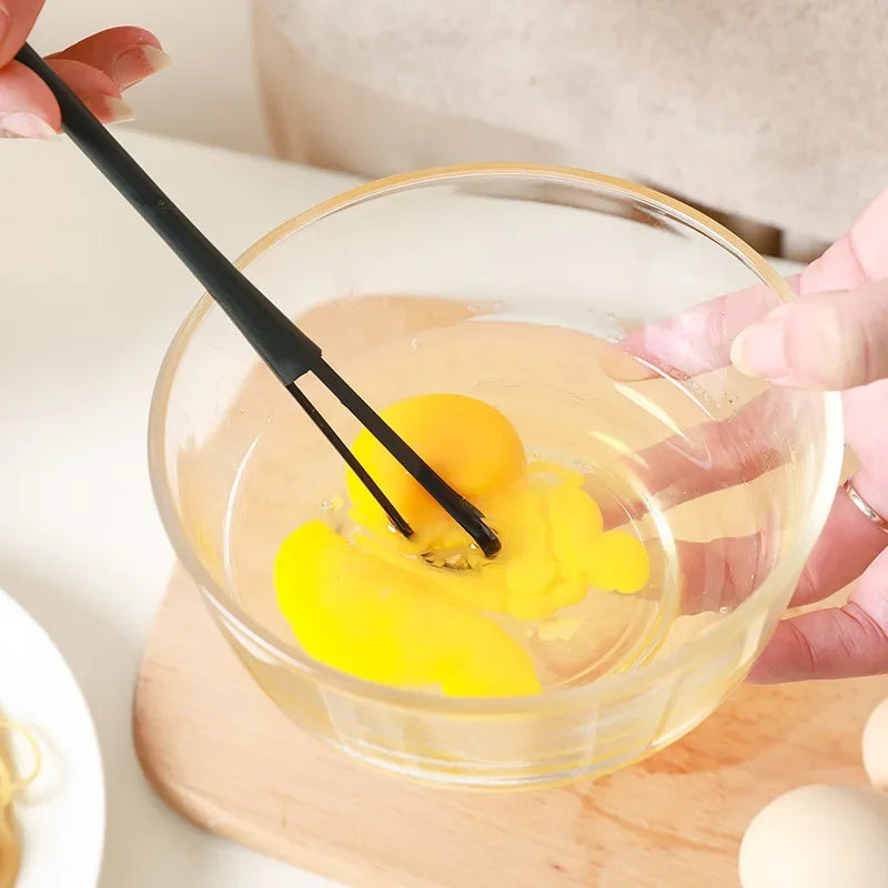 Afralia™ Mini Plastic Egg Whisk | Multi-Function Egg Beater & Seasoning Stirring Stick